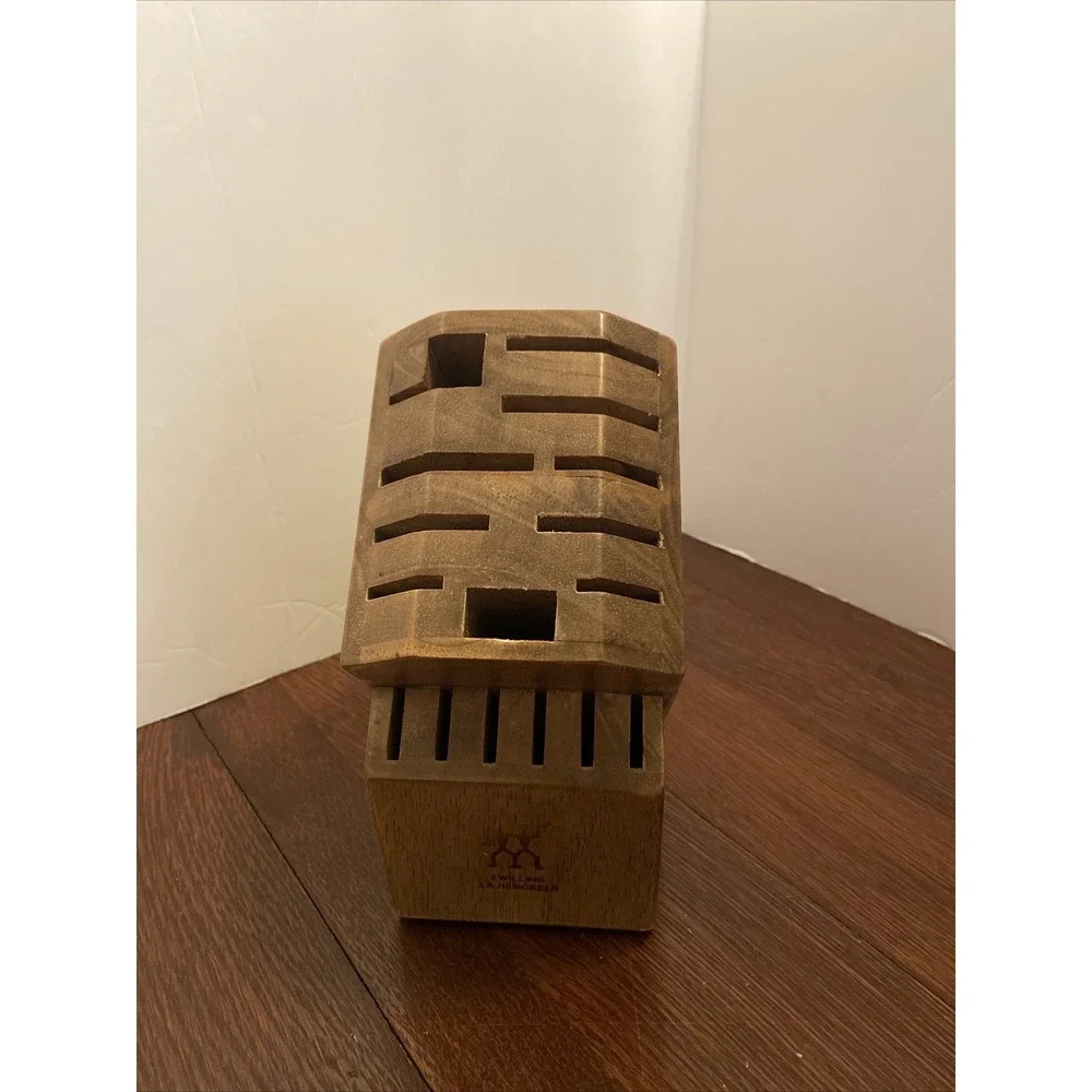 J.A.‎ Henckels 16-Slot Solid Wood Knife Block Holder - Block Only